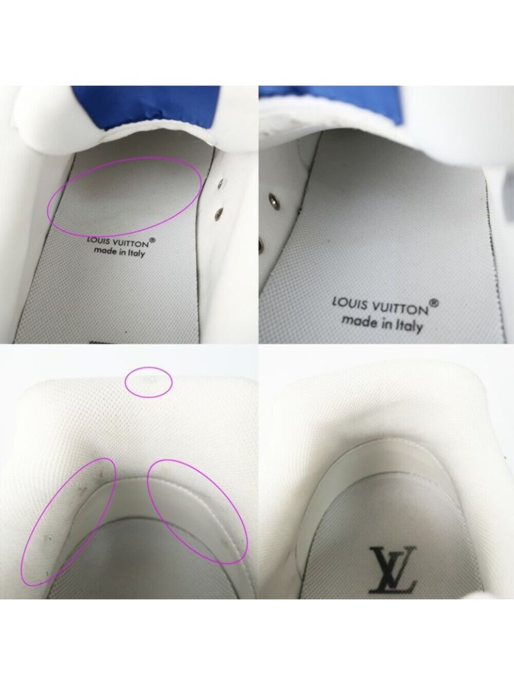 Louis Vuitton Classic Sneakers 1 Ahsv3 Marine Blue White Gray - Picture 6 of 10